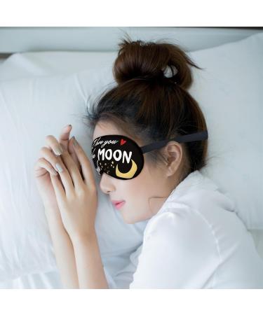 Shop Kdqua 'I Love You to The Moon and Back' Silk Eye Mask - Perfect Long Distance Relationship Gift for Girlfriend/Boyfriend | Adjustable Lightweight Blackout Sleep Mask - Buy Online on GoSupps.com