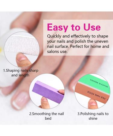 Nail Files and Buffers - Professional Nail Files Block for Nail Grinding Polishing Manicure Tools for Nail Art Gel Suit for Home and Salons Use - Buy Online on GoSupps.com
