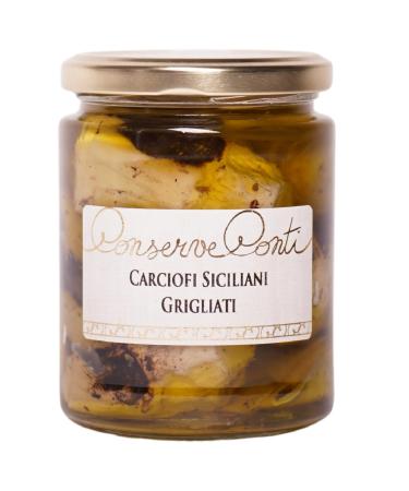 Grilled Sicilian artichokes in extra virgin olive oil - 314 ml jar - homemade