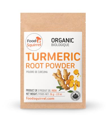 Organic Turmeric Powder 2oz (56g) - High Curcumin Content Raw from India Vibrant Culinary Spice for Curries Golden Milk & Healthy Recipes - 100% Pure Curcuma Powder