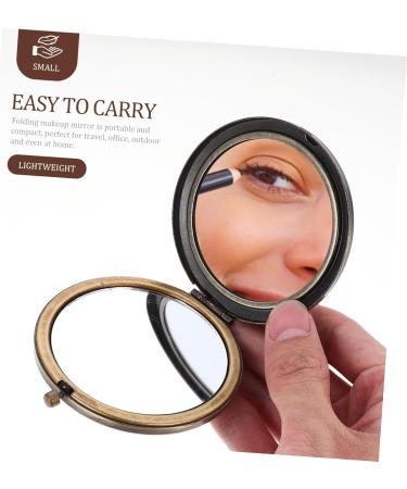 Solustre Round Double-Sided Folding Cosmetic Makeup Purse Mirror | Pocket Mirror for Travel | Buy Online - Buy Online on GoSupps.com