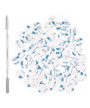 Allwon 100Pcs Metal Stickers for Magnetic Palette Empty Eyeshadow Makeup Palette + Depotting Spatula (50Pcs Round + 50Pcs Square) - Buy Online on GoSupps.com