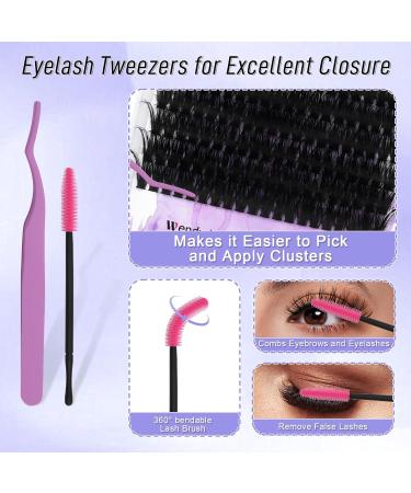 DIY LASH Extensions Set - Cluster Lashes Kit 0.07 D Curl (12-16mm) | Increasing Bond & Seal | Wimpern Extensions (60/80 Kit) - Buy Online on GoSupps.com