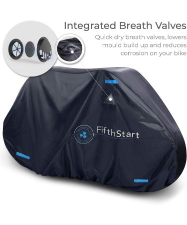 Waterproof Bike Cover | Ripstop Fabric, UV Resistant, Double Stitched | Outdoor Storage with Breathe Valves | Ideal Bicycle Cover - Buy Online on GoSupps.com