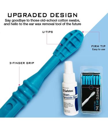 Utility Tip Master Ear Cleaning Kit | All-in-one Reusable Ear Wax Remover with Hydrogen Peroxide Spray | Includes 6 Spiral Cleaner Tips - Buy Online on GoSupps.com