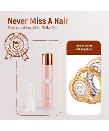 SUPRENT Facial Hair Remover for Women - USB-C Rechargeable Electric Hair Removal - IPX7 Waterproof Wet/Dry - 2-in-1 Eyebrow Razor & Face Trimmer for Peach Fuzz, Lips, Chin (White) - Buy Online on GoSupps.com