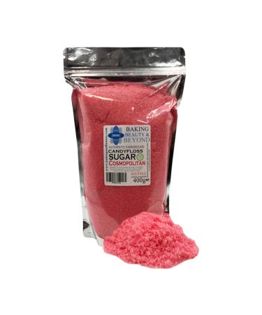 Baking Beauty & Beyond Premium Floss Sugar for Cotton Candy - Cotton Candy Flossing Sugar with Natural Ingredients Perfect for Every Occasion Bulk Floss Sugar 400g - Cosmopolitan Flavour
