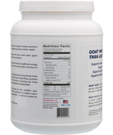 CFS Nutrition Goat Whey Protein | Grass-Fed | from Pastured Goats- Natural Vanilla - Buy Online on GoSupps.com