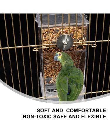 Transparent Automatic Bird Feed Dispenser | Acrylic Feeder for Budgies Nymphicus and Pionus Parrots - International Shipping Available - Buy Online on GoSupps.com