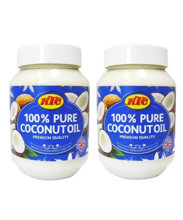 KTC 100% Pure Coconut Multipurpose Oil 500ml Jar x 2 Qty - Used for Hair Cooking Skin Moisturiser
