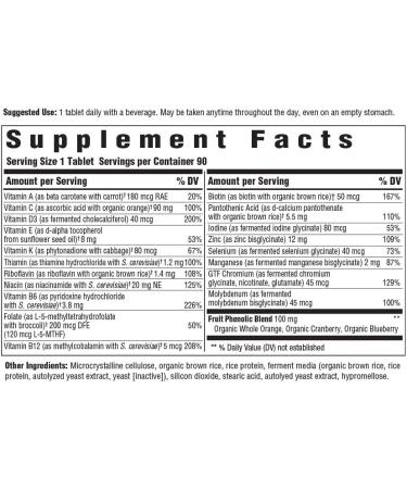 MegaFood Men Over 55 One Daily - 90 Tablets | Daily Multivitamin for Men's Health - Buy Online on GoSupps.com