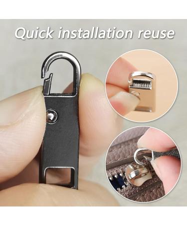 Buy Dalaetus 20-Piece Zipper Replacement Set - Removable Metal Rice Closures for Jackets Suitcases Clothes Shoes (Black & Silver) - International Shipping Available - Buy Online on GoSupps.com