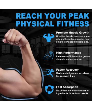 Creatine Monohydrate Gummies 5000 mg 120 Sugar-Free Vegan Creatine Chews for Women and Men - Creatine Supplement for Daily Routine - Blueberry Flavor - Buy Online on GoSupps.com