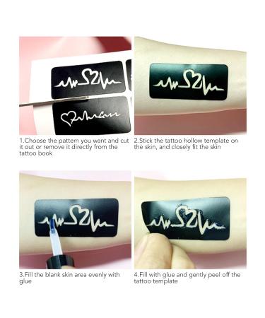 Airbrush Stencil Kit - 97 Waterproof Reusable Body Art Patterns for Party & Festival Fun - Buy Online on GoSupps.com