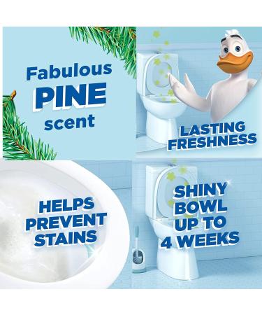 Toilet Cleaner Duck Bundle With 4x Duck Toilet Cleaner Fresh Brush Refills 12pads And Duck Pine Toilet Cleaner Fresh 3 Strips - Bathroom Cleaner Disposable Toilet Brush - Buy Online on GoSupps.com