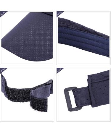 Sportmusies Sun Visor Hat for Men and Women - Extra Long Brim, Quick Dry - Navy Blue - Buy Online on GoSupps.com