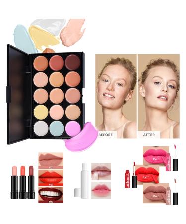 All-in-One Make-Up Case & Set for Girls - 25pcs Cosmetic Palette Eyeshadow Lipstick & Blush Starter Kit Gift - Buy Online on GoSupps.com