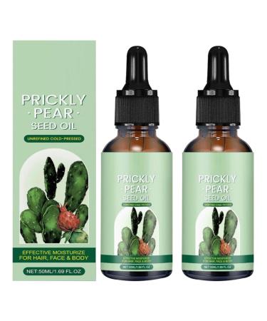Sirseon 2 Pack Organic Prickly Pear Oils Cold Pressed Prickly Pear Seed Oil Pure Cactus Essential Oils for Face Hair and Body Facial Oil Facial Oils