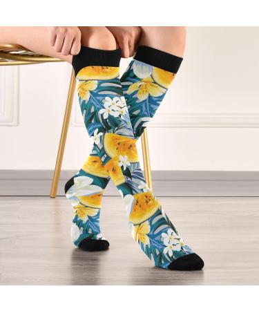 Haskirky High Elasticity Compression Socks - 2 Pairs, Universal Adult Knee-High Socks for Leisure, Fatigue Relief, Running, and Daily Wear - Buy Online on GoSupps.com