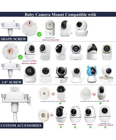 Universal Baby Camera Mount - Flexible Shelf for Infant Optics Monitor - White, Strong Bracket for Most Baby Monitors - Buy Online on GoSupps.com