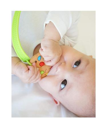 Silli Chews Baby Teething Cookie Biscuit Silicone Toy with Clip Natural Teether for Boys or Girls with Pacifier Clip - Buy Online on GoSupps.com