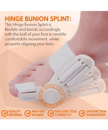 Bunion Corrector & Relief Orthopedic Splint Pads for Men & Women - Hammer Toe Straightener & Protector Cushions for Hallux Valgus Foot Pain Relief - Buy Online on GoSupps.com