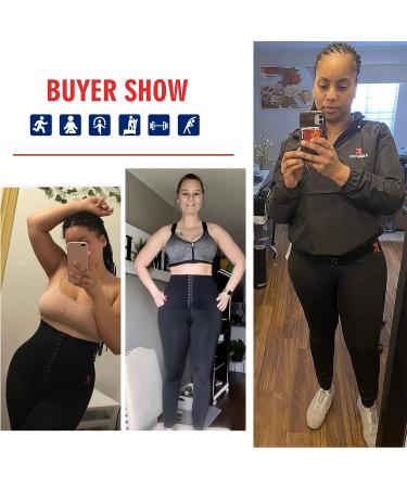 KUMAYES Sauna Leggings Women's High Waist Compression Sweat Pants - Black XL - Buy Online on GoSupps.com