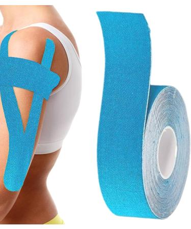 Shakven Kinesiology Tape Waterproof - Waterproof Breathable Elastic Athletic Tape - Sports & Weightlifting Tape Athletic Tapes & Wraps for Gym Fitness Running Tennis Swimming Football Blue - Buy Online on GoSupps.com