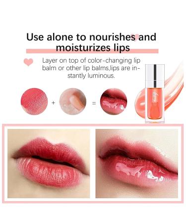 Moisturizing Lip Oil Gloss | 6ml Tinted & Plumping Lip Care | Hydrating Transparent Lip Oil for Luscious Lips - Buy Online on GoSupps.com
