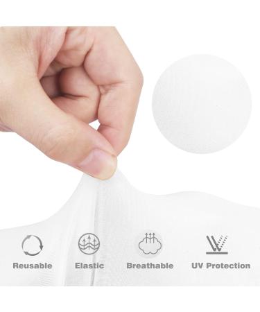 Unaone Anti UV Gel Manicure Gloves - 2 Pairs | UV Shield Protection for Gel Nail Lamp | Fingerless Design for Nail Art | White - Buy Online on GoSupps.com