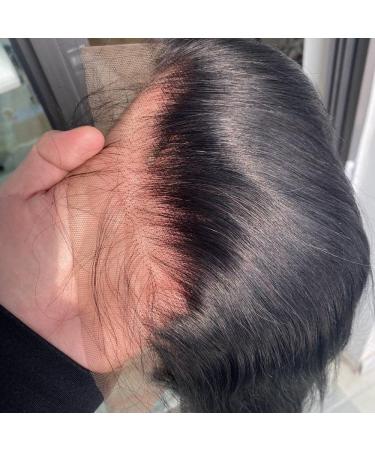 CHEEON 13x4 Transparent Lace Frontal Closure 14 Brazilian Straight Human Hair 150% Density - Natural Black Color - Buy Online on GoSupps.com