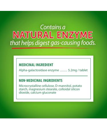 Beano Tablets Digestive Enzyme Supplements for Gas Relief - 30 Count - Helps with Bloating Relief Upset Stomach Support 30 Count (Pack of 1) - Buy Online on GoSupps.com