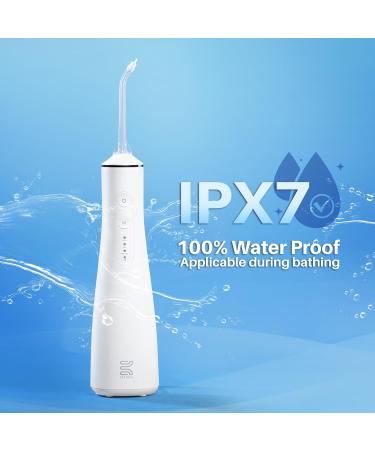 Water Dental Flosser - Cordless Rechargeable 300ML Oral Irrigator | IPX7 Waterproof 3 Modes Portable with 4 Jet Tips for Home & Travel - Buy Online on GoSupps.com
