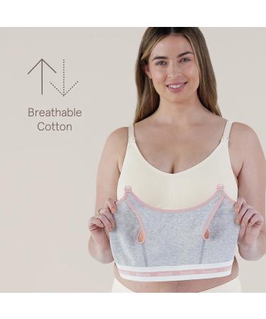Bravado Women's Clip and Pump Maternity Bra - Opaque Grey - Size L - Buy Online on GoSupps.com