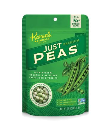 Karen's Naturals Just Peas, 3.5-Ounce Package (Pack of 6) (Packaging May Vary) Peas 3.5 Ounce (Pack of 6)