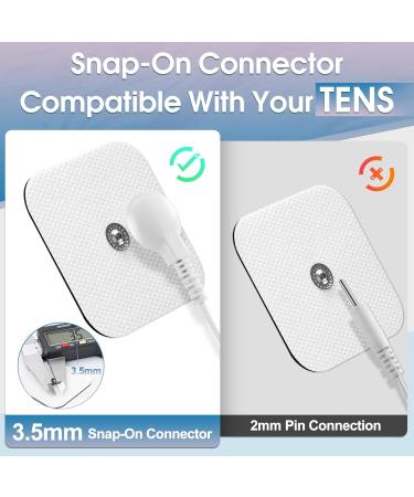 TENS Unit Replacement Pads - 20PCS 3.5mm Snap Electrode Pads Self-Adhesive & Reusable Compatible with TENS Devices - Buy Online on GoSupps.com
