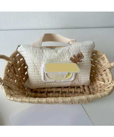 Cartoon Baby Wipe Holder Case With Animal Accents Cotton Tissue Bag Strollers Tissue Organiser For Travel - Buy Online on GoSupps.com