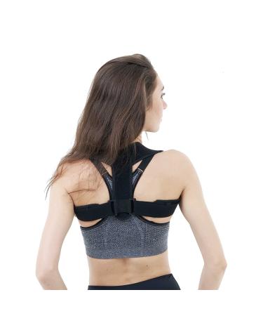 Posture Corrector for Women and Men, Huninpr Adjustable Upper Back Brace, Breathable Back Support straightener, Providing Pain Relief from Lumbar, Neck, Shoulder, and Clavicle, Back. (Universal size)
