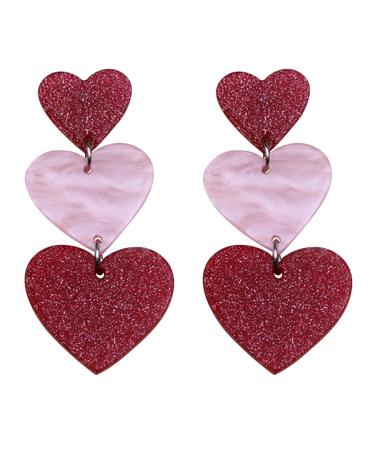 Feylie earrings delicate jewelry 3-Connect Heart earrings 2023 trend vintage temperament acrylic drops earrings for girls lady gifts 1