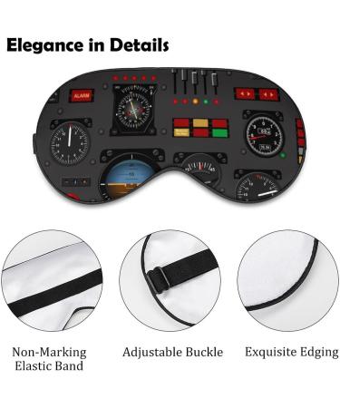 Airplane Instrument Panel Sleep Mask - Adjustable Blindfold for Men and Women - Blocks Light for Travel, Napping, and Sleeping - Buy Online on GoSupps.com
