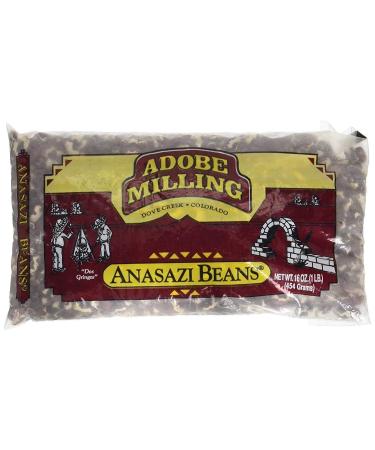 Adobe Milling Dried Anasazi Beans 16oz Bag (Pack of 6) 1 Pound (Pack of 6)