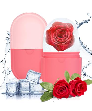 Acwoo Ice Roller Silicon Facial Ice Roller Face Eye Body Massage Massage device face facial massage anti-aging wrinkle dark rings Face Face Stream (pink)