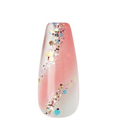 KISS Jelly Fantasy Press On Nails - Multicolor Long Coffin Shape with Glue & Accessories - 28 Nails Set - Buy Online on GoSupps.com
