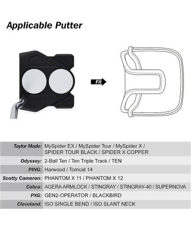 USA Stripe & Star Big Teeth Golf Putter Cover | Square Half Heel Shaft Mallet Head Cover | Fits Most Brand Putters - Buy Online on GoSupps.com