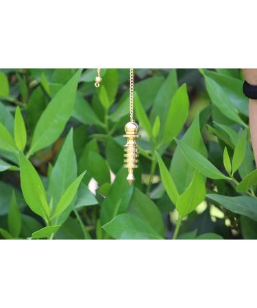 Jet International Top Class Gold Plated Metal Isis Pendulum | 4 Plate Healing Dowsing Rod | A++ Metaphysical Tool for Spiritual Answers - Buy Online on GoSupps.com