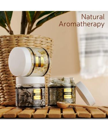 Epsom Bath Salts Gift Set with Essential Oils - Lavender, Eucalyptus, Lemon, Coconut, Tea Tree, Honey Almond - Self Care Spa Soaks for Women - Buy Online on GoSupps.com