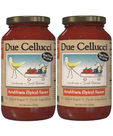Due Cellucci Tomato Sauce (Arrabbiata (Spicy), Pack of 2) Arrabbiata (Spicy) Pack of 2