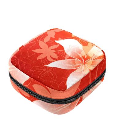 Unique lily flower ladies napkins-storage bags portable menstrual cup bag with zipper for teenagers girls women women