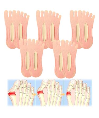 LSNTUU Orthoes Bunion Relief Socks for Women Orthopedic Toe Compression Sock Orthopedic Bunion Corrector Socks (pink 5pair)