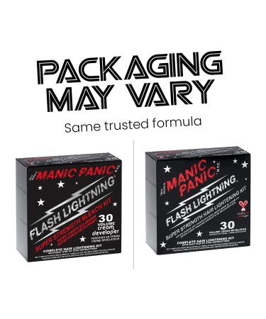 MANIC PANIC Flash Lightning Hair Bleach Kit - 30 Vol - Vegan & Cruelty-Free (2 Pack) - Buy Online on GoSupps.com